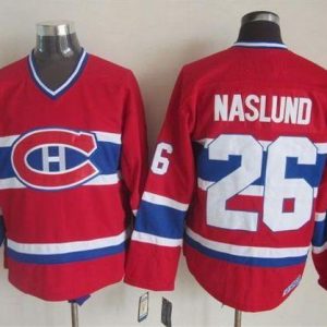 Canadiens #26 Mats Naslund Red CCM Throwback Stitched Jersey
