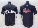 Chicago Cubs Team Big Logo Black 'Gothic North Side Edition' Vapor Premier Limited Stitched Jersey