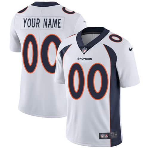 Broncos Customized White Vapor Untouchable Limited Stitched Jersey