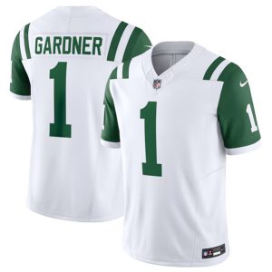 New York Jets #1 Ahmad Sauce Gardner White 2024 Classic Alternate Vapor F.U.S.E. Limited Stitched Jersey