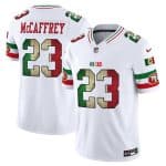 San Francisco 49ers #23 Christian McCaffrey White 2025 F.U.S.E. Mexico Vapor Limited Football Stitched Jersey