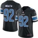 Lions #92 Haloti Ngata Black Stitched Limited Rush Nike Jersey