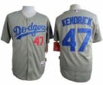 Dodgers #47 Howie Kendrick Grey Cool Base Stitched Jersey