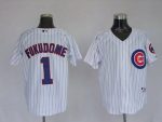 Cubs #1 Kosuke Fukudome Stitched White Jersey