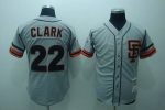 Mitchell And Ness Giants #22 Will Clark Stitched Grey Throwback Jersey