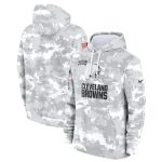 Cleveland Browns 2024 Arctic Camo Salute To Service Club Fleece Pullover Hoodie
