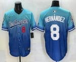 Los Angeles Dodgers #8 Enrique Hernandez Blue 2025 City Connect Limited Stitched Jersey