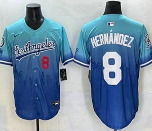 Los Angeles Dodgers #8 Enrique Hernandez Blue 2025 City Connect Limited Stitched Jersey