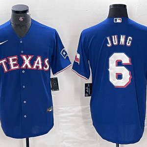 Texas Rangers #6 Josh Jung Royal Cool Base Stitched Jersey