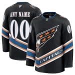 Washington Capitals Custom Black 2024-25 Alternate Stitched Jersey