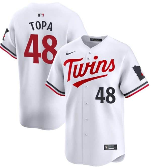 Minnesota Twins #48 Justin Topa White 2024 Home Limited Cool Base Stitched Jersey
