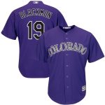 Colorado Rockies #19 Charlie Blackmon "Chuck Nazty" Purple Cool Base Stitched Jersey