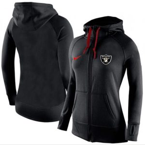Nike Oakland Raiders Full-Zip Performance Hoodie Black_2