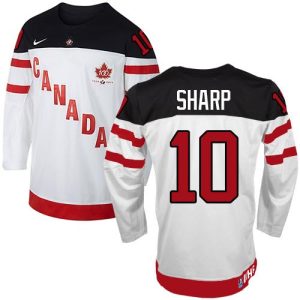 Olympic CA. #10 Patrick Sharp White 100th Anniversary Stitched Jersey