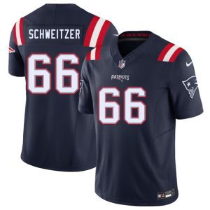 New England Patriots #66 Wes Schweitzer Navy 2025 F.U.S.E. Vapor Limited Stitched Jersey