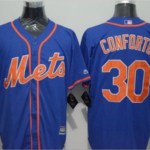 Mets #30 Michael Conforto Blue New Cool Base Alternate Home Stitched Jersey