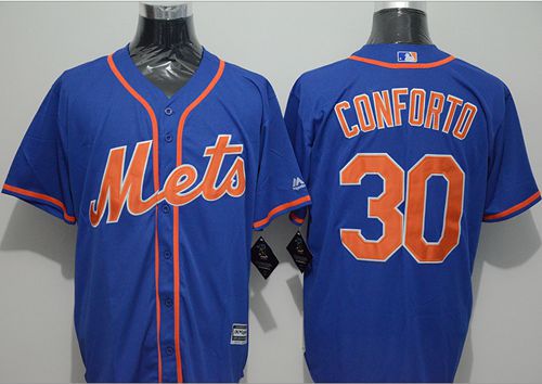 Mets #30 Michael Conforto Blue New Cool Base Alternate Home Stitched Jersey