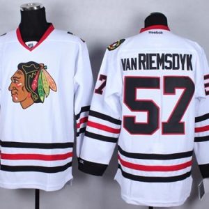 Blackhawks #57 Trevor Van Riemsdyk Whte Stitched Jersey