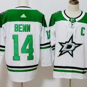 Dallas Stars #14 Jamie Benn White Stitched Adidas Jersey