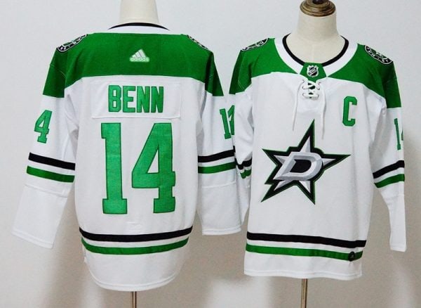 Dallas Stars #14 Jamie Benn White Stitched Adidas Jersey