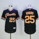 San Francisco Giants #25 Barry Bonds Black Throwback Flexbase Stitched Jersey