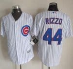 Cubs #44 Anthony Rizzo White Strip New Cool Base Stitched Jersey