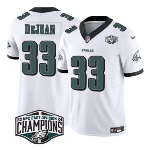 Philadelphia Eagles #33 Cooper DeJean White 2024 New NFC East Champions F.U.S.E. Vapor Untouchable Limited Stitched Jersey