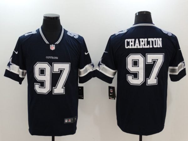 Dallas Cowboys #97 Taco Charlton Navy Vapor Untouchable Player Limited Jersey