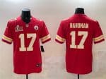 Kansas City Chiefs #17 Mecole Hardman Red 2025 Super Bowl LIX Patch Vapor Untouchable Limited Stitched Jersey