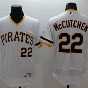Pirates #22 Andrew McCutchen White Flexbase Authentic Collection Cooperstown Stitched Jersey