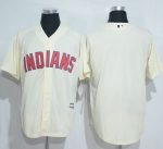 Indians Blank Cream New Cool Base Stitched Jersey