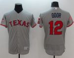 Rangers #12 Rougned Odor Grey Fashion Stars Stripes Flexbase Authentic Stitched Jersey