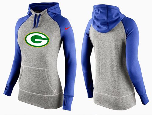 Nike Green Bay Packers Performance Hoodie Grey Blue