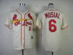 Cardinals #6 Stan Musial Cream Alternate Cool Base Stitched Jersey