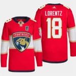 Florida Panthers #18 Steven Lorentz Red 2024 Stanley Cup Final Patch Stitched Jersey