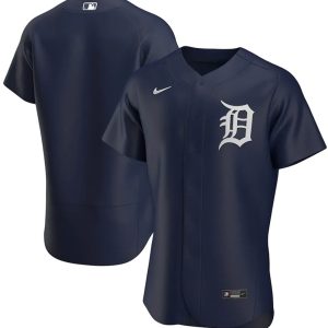Detroit Tigers Blank Navy Flex Base Stitched Jersey