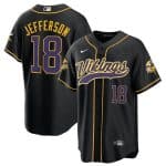 Minnesota Vikings #18 Justin Jefferson Black Cool Base Stitched Jersey