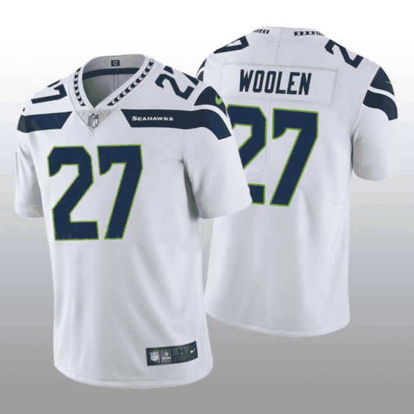 Seattle Seahawks #27 Tariq Woolen White Vapor Untouchable Stitched Jersey