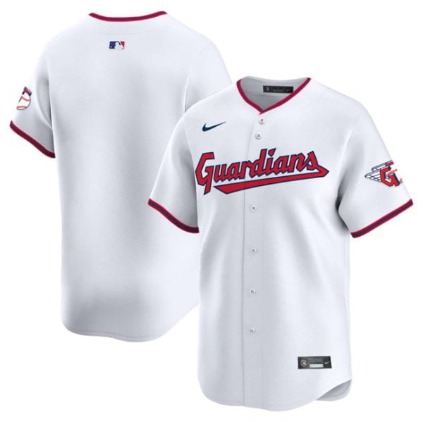 Cleveland Guardians Blank White Home Limited Stitched Jersey