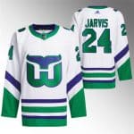 Carolina Hurricanes #24 Seth Jarvis White Stitched Jersey