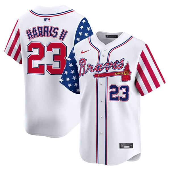 Atlanta Braves #23 Michael Harris II White 2024 Independence Day Vapor Limited Stitched Jersey
