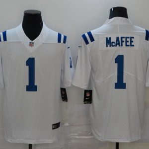 Indianapolis Colts #1 Pat Mcafee White Stitched Jersey