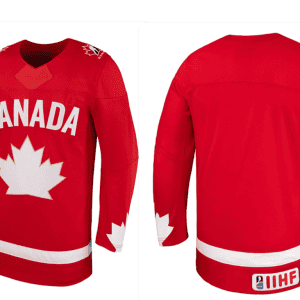 TEAM CANADA ADULT RED BLANK JERSEY
