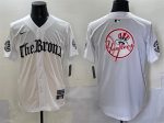 New York Yankees Team Big Logo White 'Gothic Legacy Edition' Vapor Premier Limited Stitched Jersey