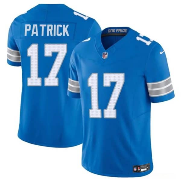 Detroit Lions #17 Tim Patrickn Blue 2024 F.U.S.E. Vapor Limited Stitched Jersey
