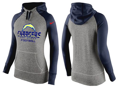 Nike San Diego Chargers Performance Hoodie Grey Dark Blue