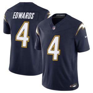 Los Angeles Chargers #4 Taylor Heinicke Navy 2025 F.U.S.E. Alternate Vapor Limited Football Stitched Jersey