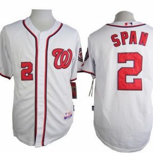Nationals #2 Denard Span White Cool Base Stitched Jersey