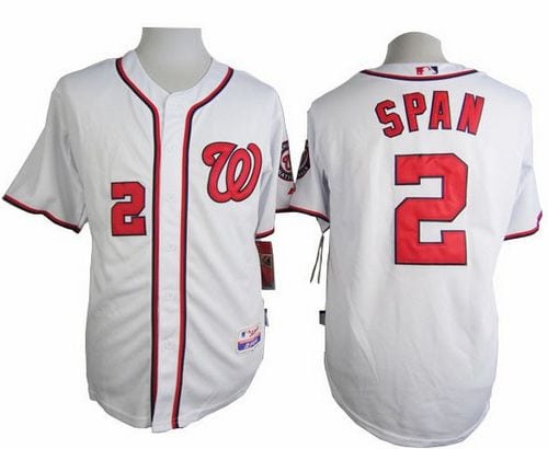 Nationals #2 Denard Span White Cool Base Stitched Jersey