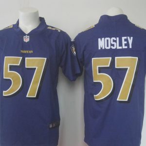 Ravens #57 C.J. Mosley Purple Rush Stitched Nike Jersey